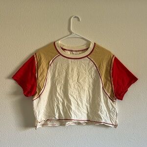 BDG Urban Outfitters Colorblock Cropped Tee, Size Small